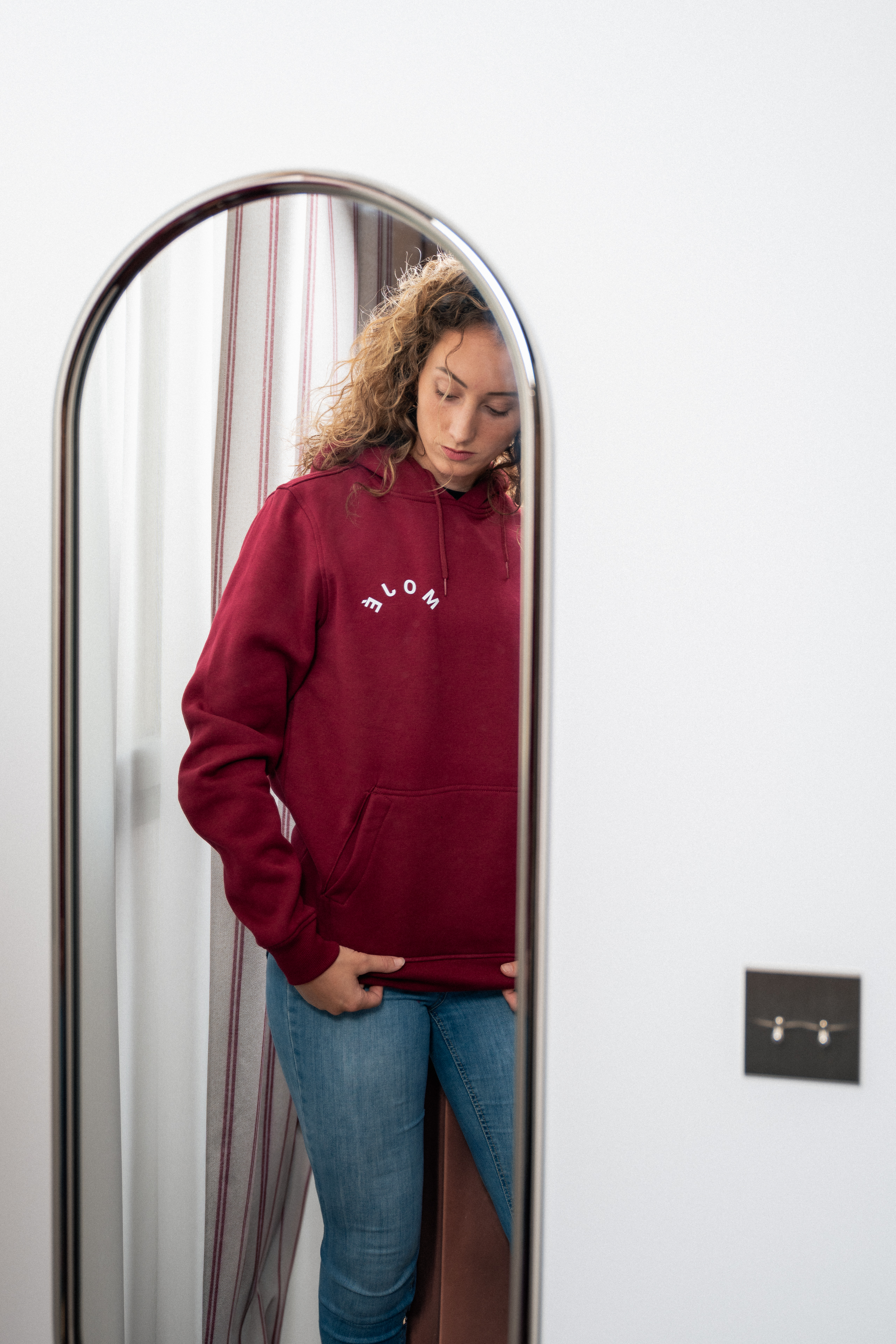 Sweat à capuche MOJÉ Unisexe Bordeaux