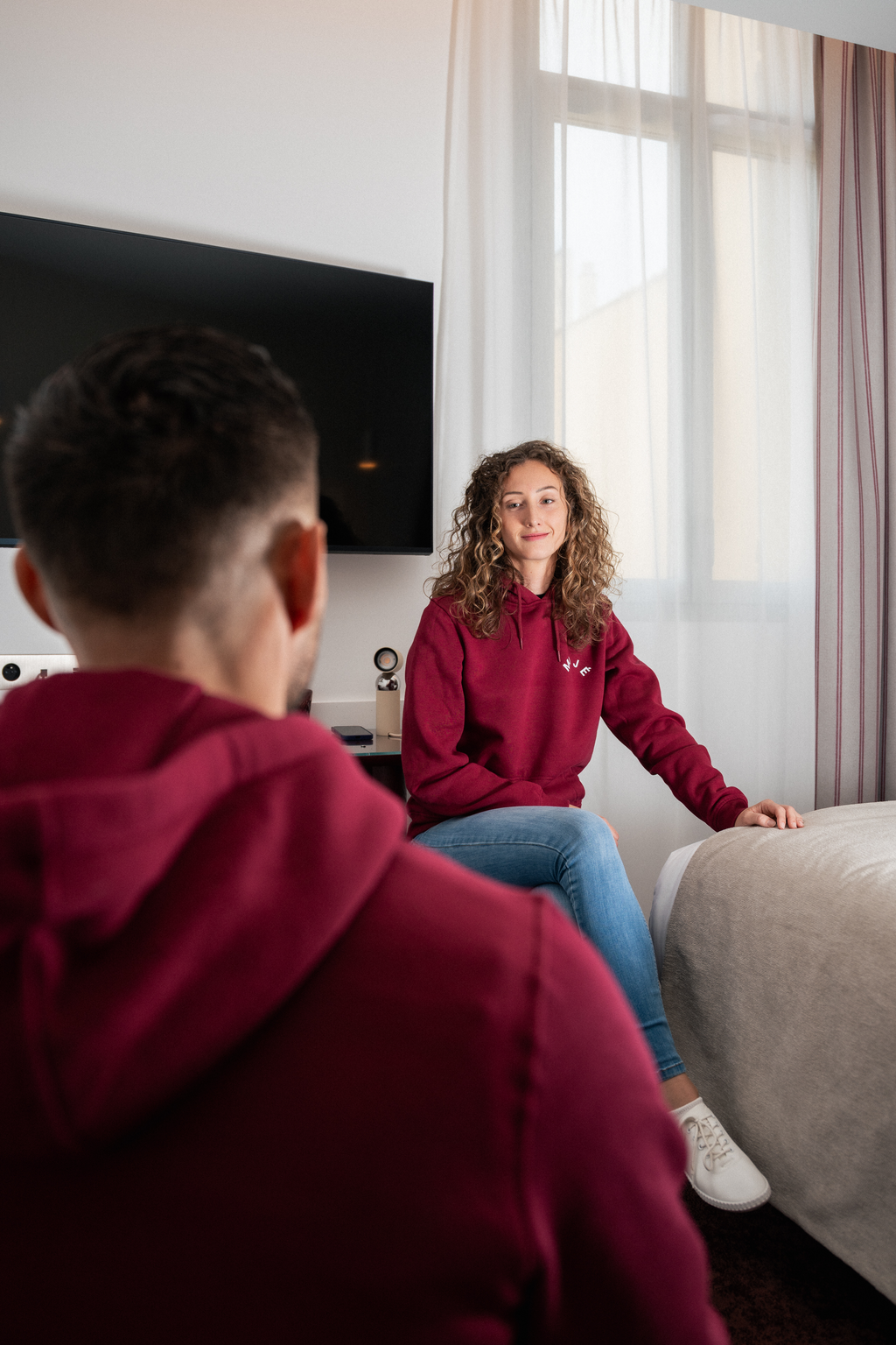 Sweat à capuche MOJÉ Unisexe Bordeaux