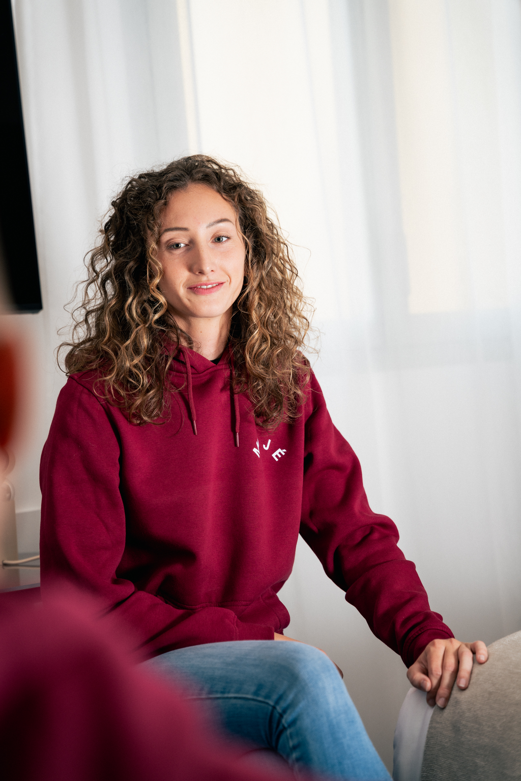 Sweat à capuche MOJÉ Unisexe Bordeaux