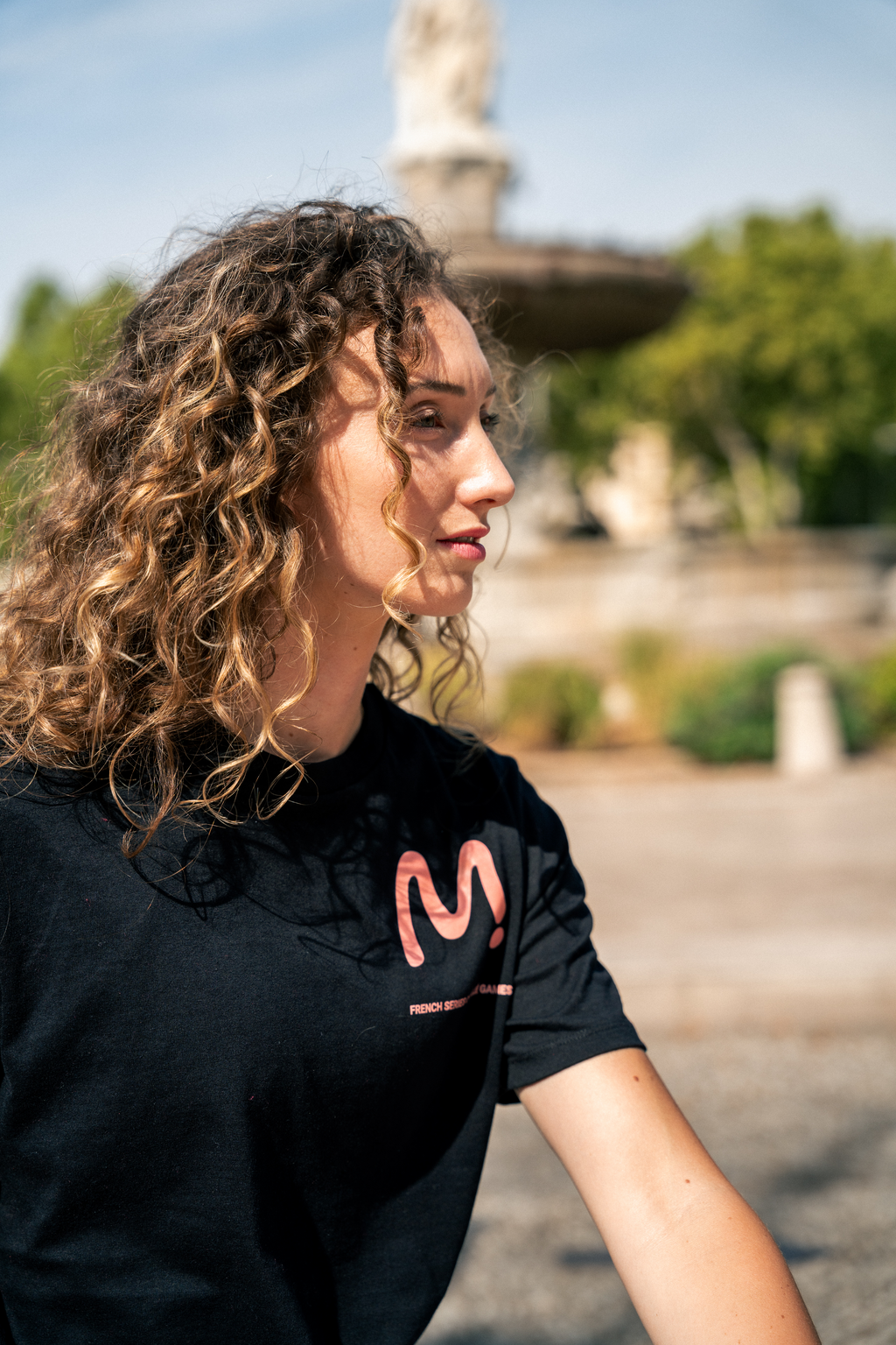 Tee-Shirt MOJÉ Unisexe Noir et Pêche