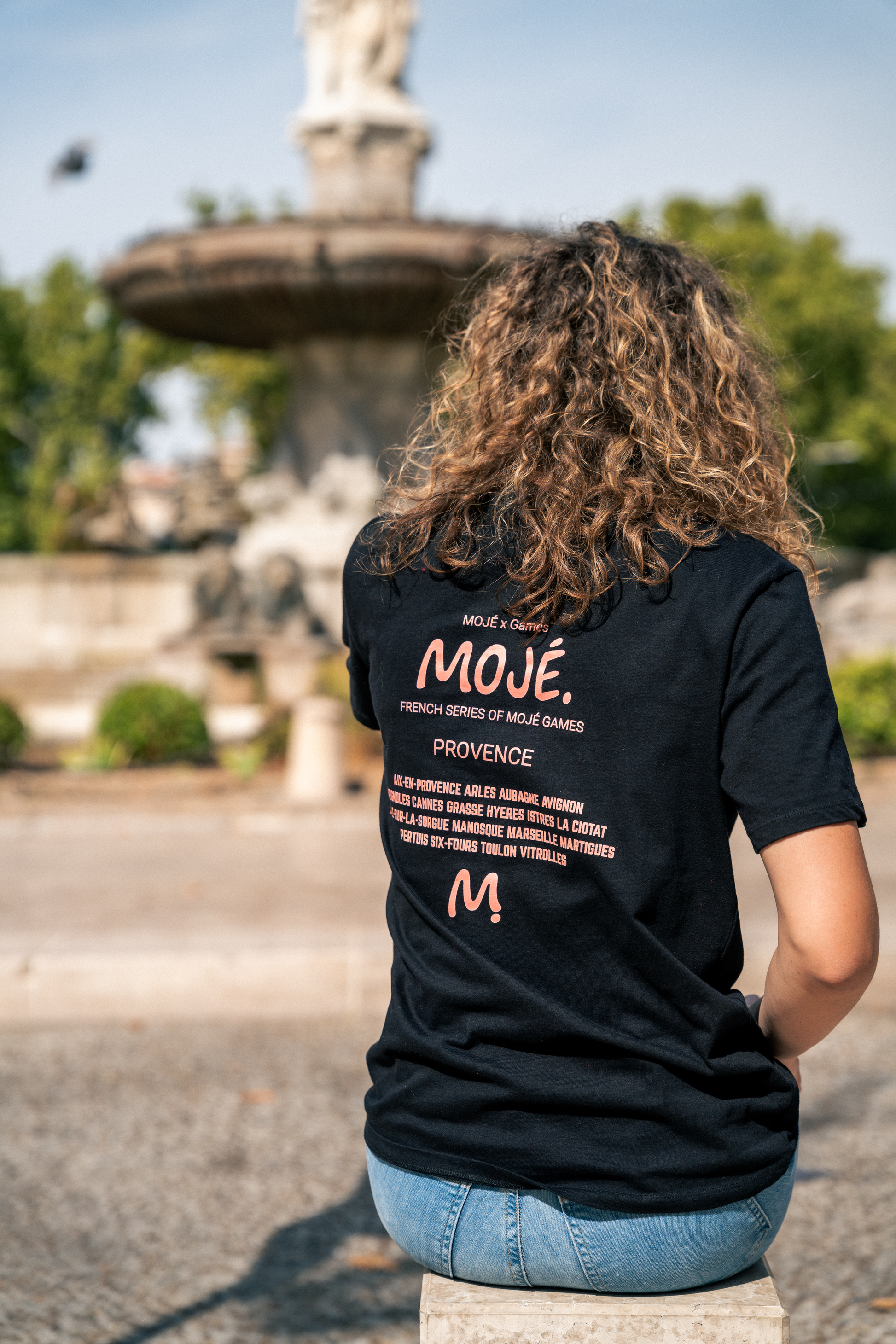 Tee-Shirt MOJÉ Unisexe Noir et Pêche