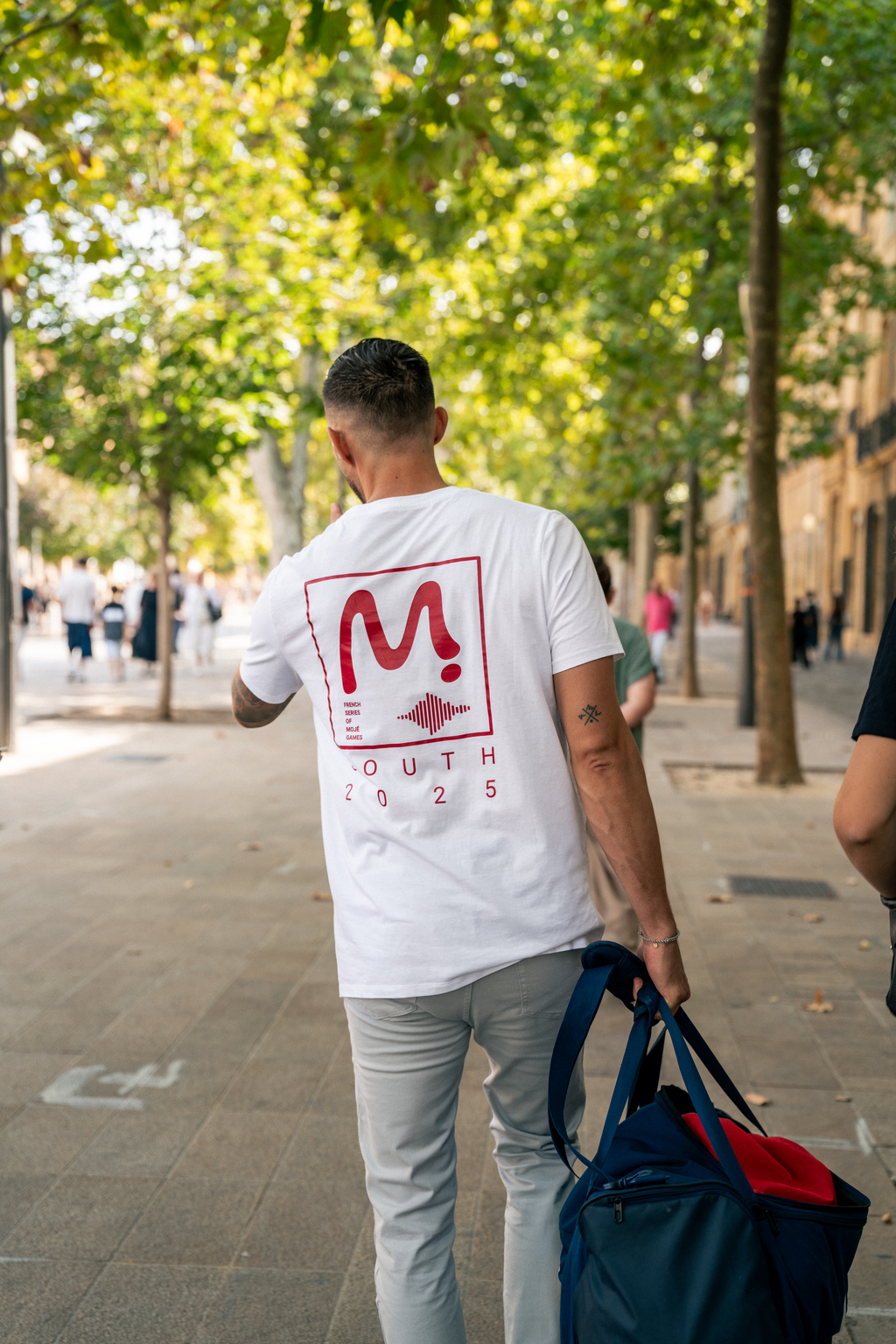 Tee-Shirt MOJÉ Unisexe Blanc et Bordeaux