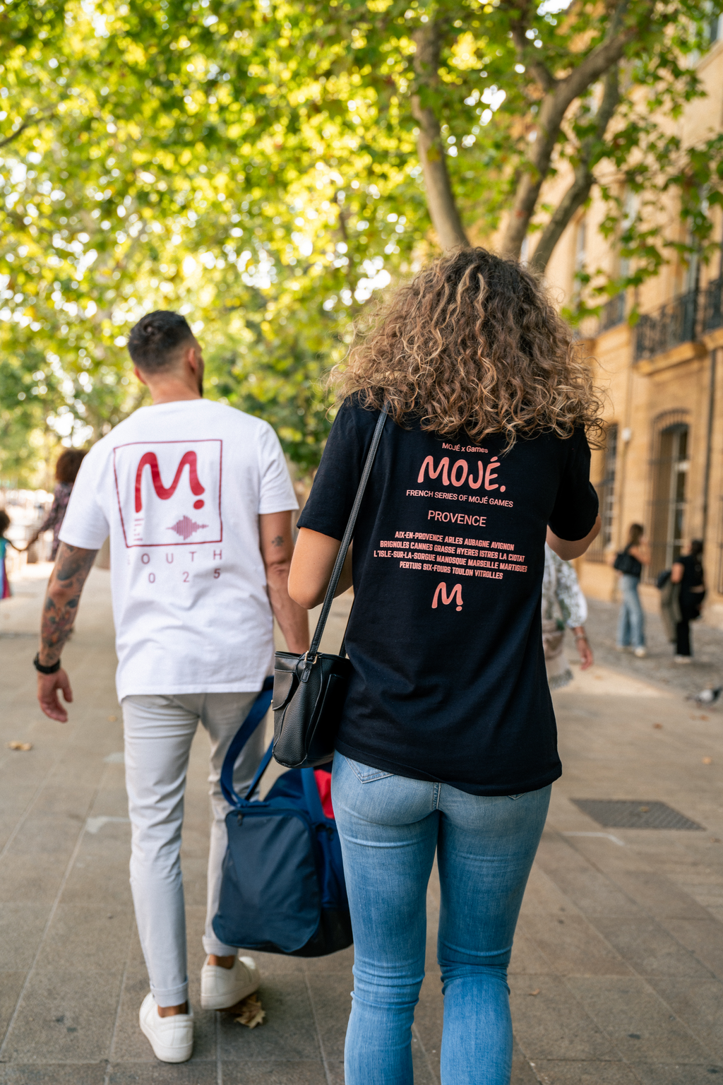 Tee-Shirt MOJÉ Unisexe Noir et Pêche