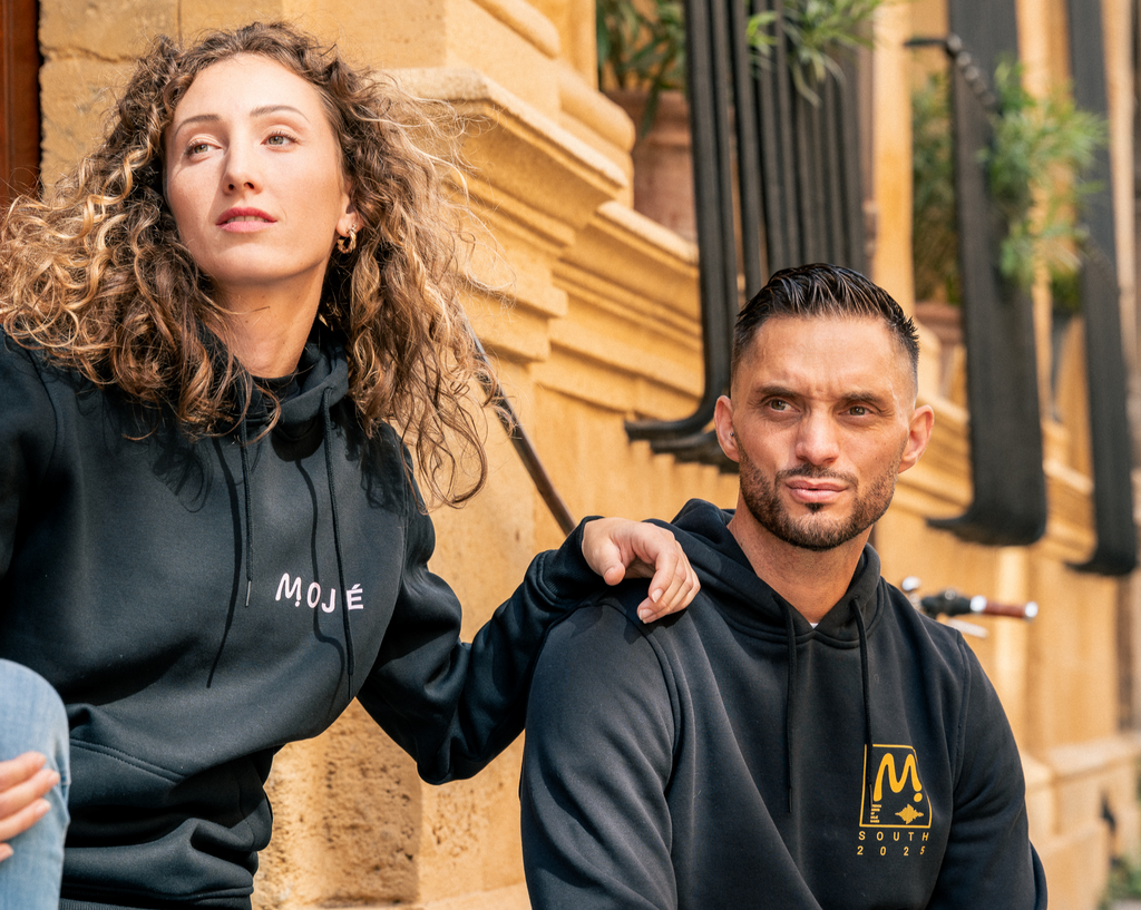 Sweat à capuche MOJÉ Unisexe Noir et Rose